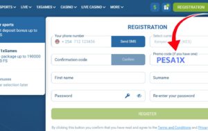 1xBet Promo Code- PESA1X