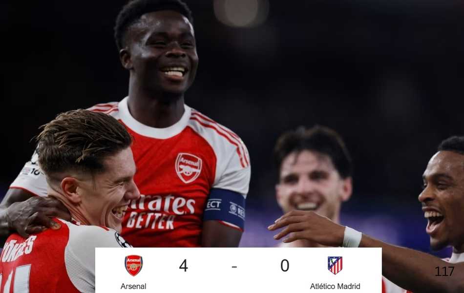 Arsenal 4-0 Atletico Madrid - PesaBettor